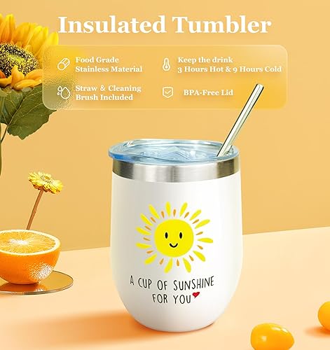 Miniatura 4 de Regalos de girasol para mujeres, regalos de cumpleaños para mujeres, cesta de regalos de recuperación pronto, paquete de cuidado, regalos de