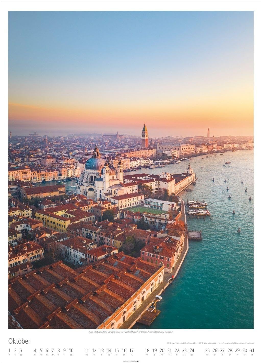 Venezia Kalender 2027 - La Serenissima: Die Lagunenstadt in Bildern: Wandkalender im Großformat mit Fotos namhafter Reisefotografen. Urlaubsflair für ... großen Fotokalender. 49x68 cm Hochformat.