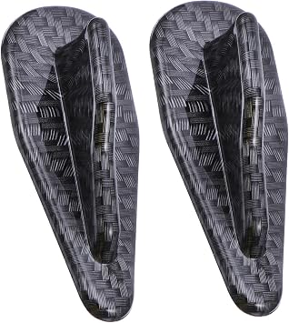 Shark Fin Diffuser 2 Pcs Plastic Roof Spoiler Black