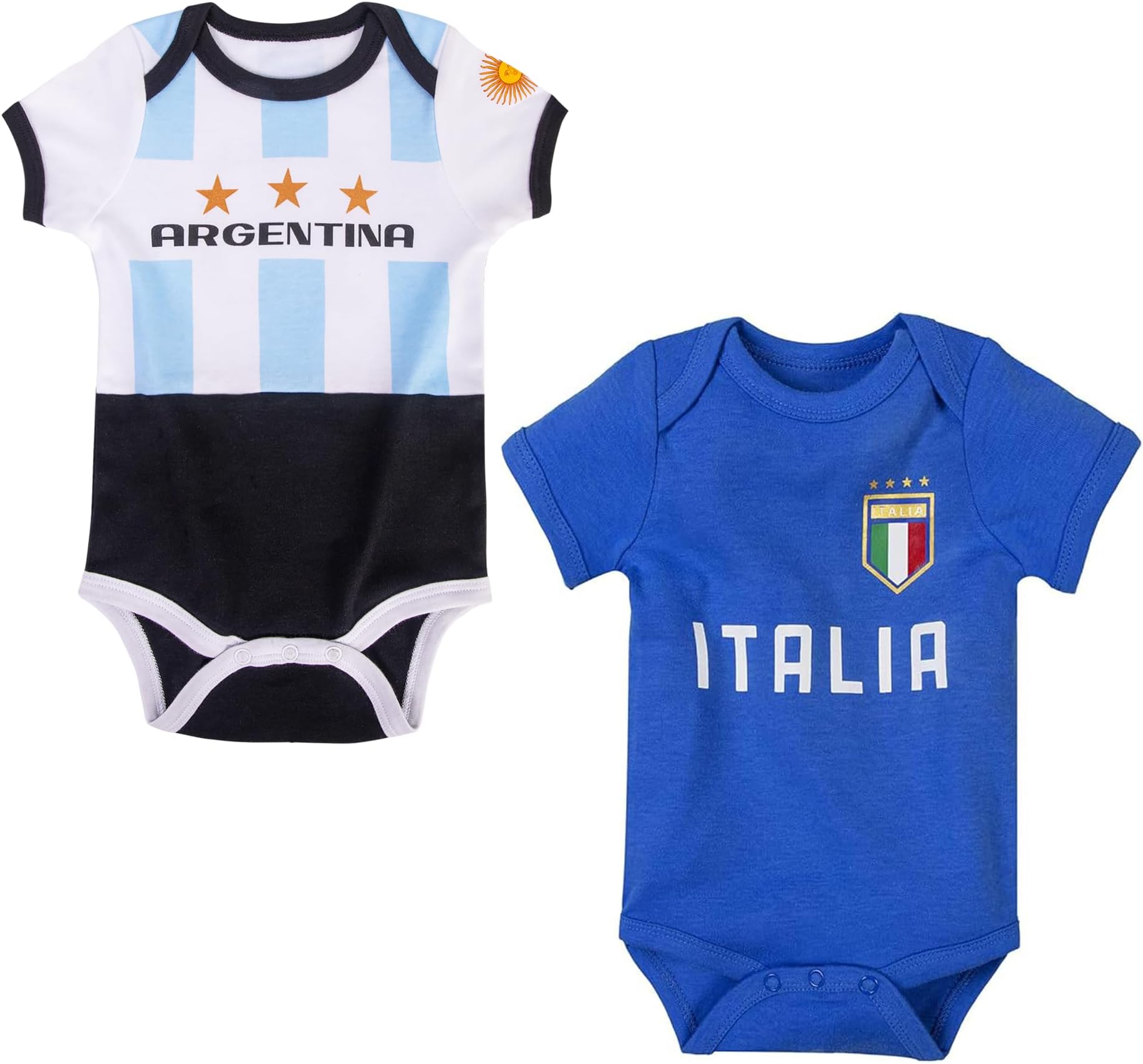 Cnins Sports Fan Baby Outfits - Soccer Themed Infant Bodysuit 0-24 Months