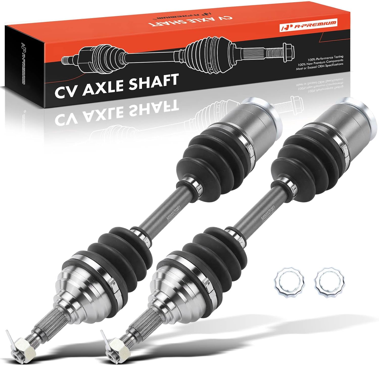 A-Premium Pair (2) Rear CV Axle Shaft Assembly Compatible with Arctic Cat 250 2x4/4x4, 300 2x4/4x4/4x4 MRP, 1999-2004, Driver and Passenger Side, Replace# 1402-002, 1502-531