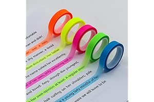 Colored Transparent Highlighter Tape Rolls for Study & Work