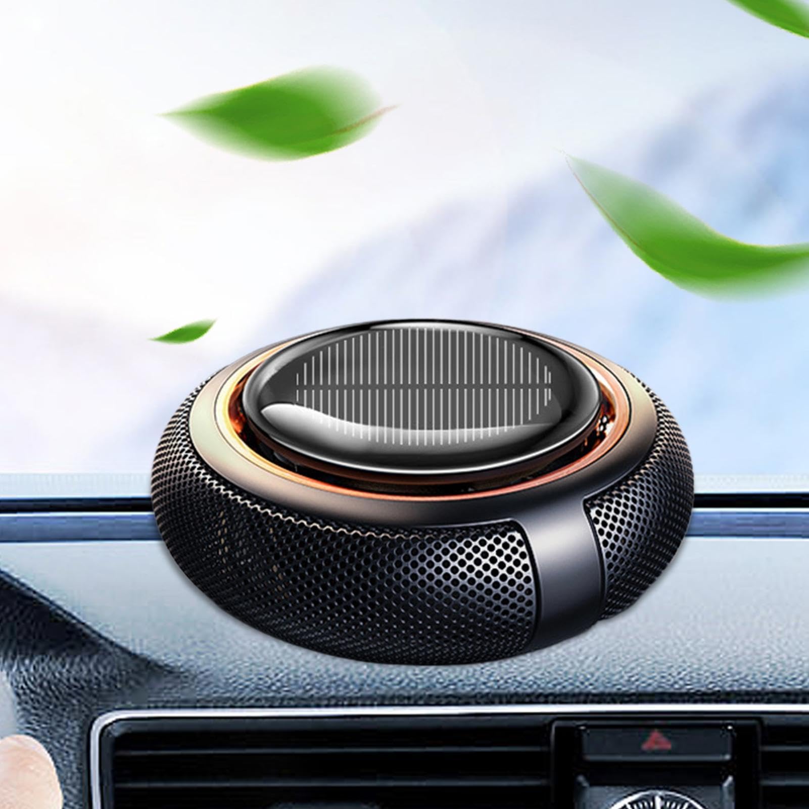 Aromaterapia con auto solare, deodorante per aria solare rotante | Diffusore aromaterapico a energia BRESTER AIR AIR,Profumo marino assorbitore di odore con profumo di auto petrolifera per casa