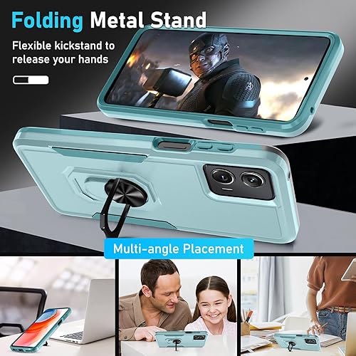 Miniatura 3 de Janmitta Funda compatible con Moto G 5G 2023 con protector de pantalla, resistente a prueba de golpes, funda protectora de cuerpo completo integrado