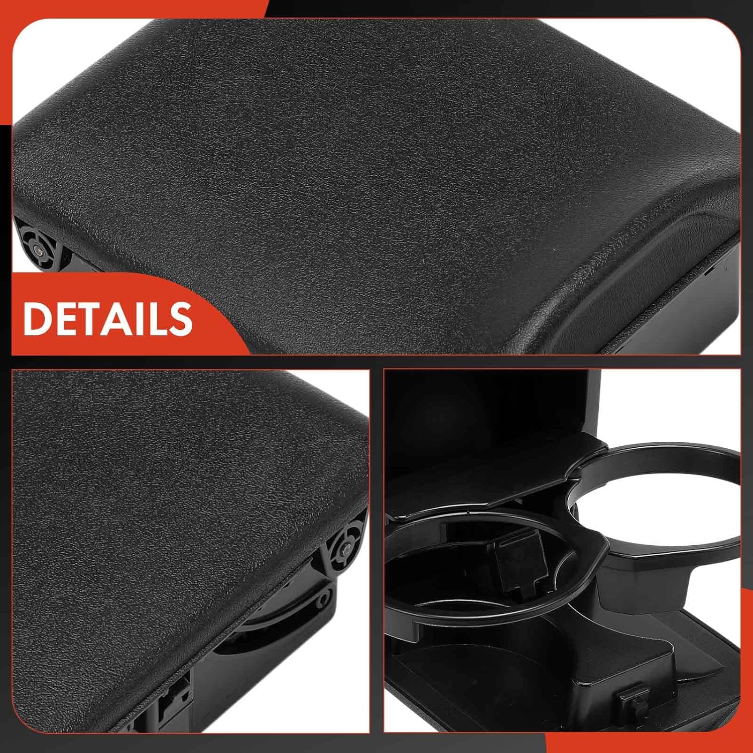 A-Premium Cup Holder Compatible with Subaru Forester 2003-2008, Impreza 2005-2007 & Saab 9-2X 2005-2006, Rear Center Console, Black