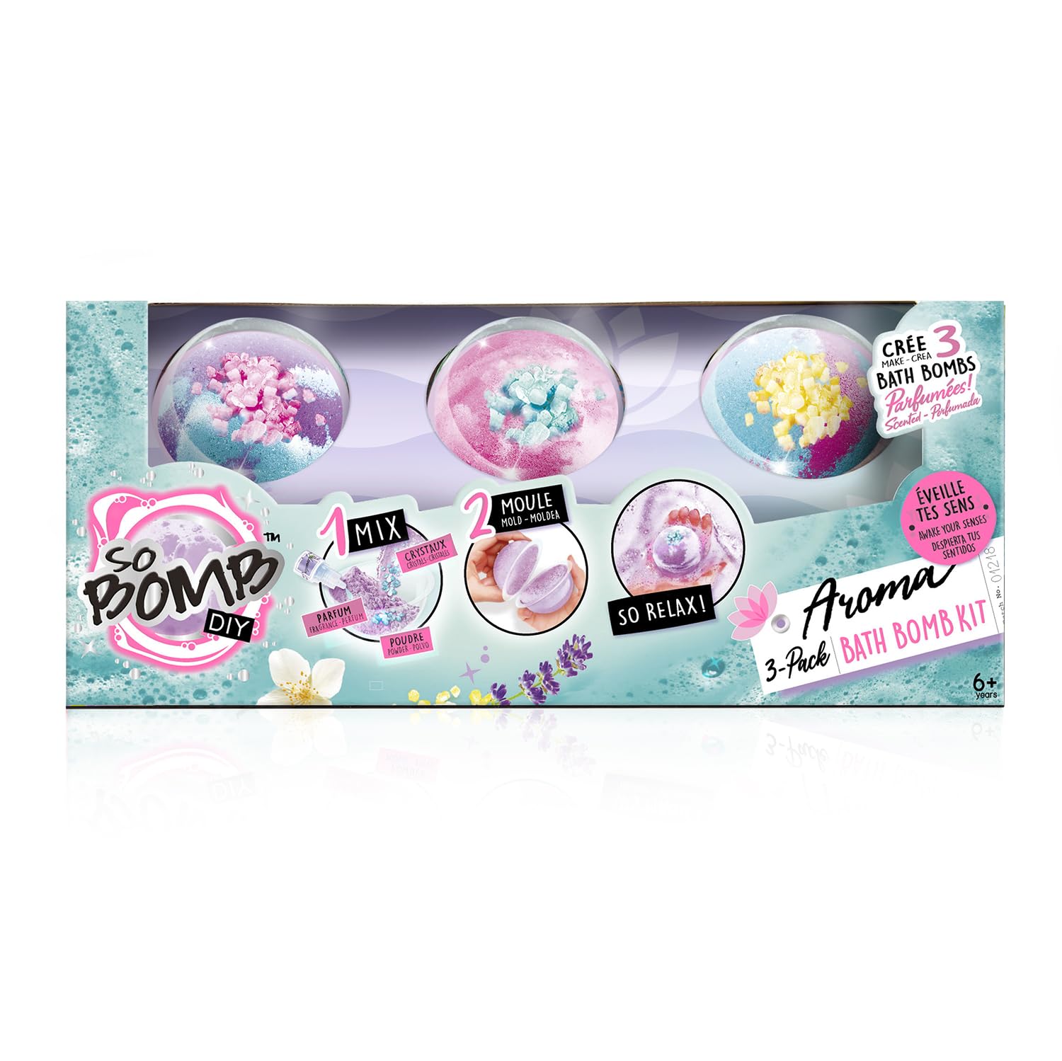 CANAL TOYS - So DIY - Kit pour creer 3 boules de bain effervescentes - Aromatherapie - So Bomb - Bath Bomb 3 Pack - BBD 039