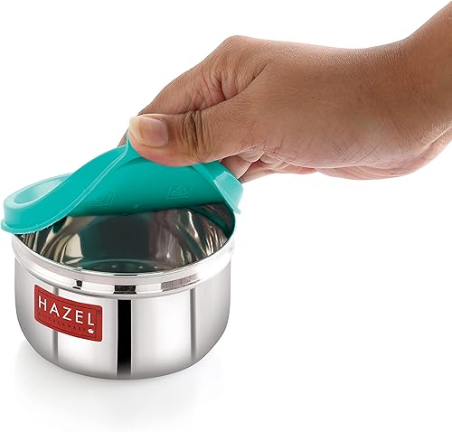 Miniatura 8 de Hazel Contenedores de almacenamiento de cocina herméticos de acero inoxidable  Juego de 6 cajas de almuerzo  Contenedores de almacenamiento de acero