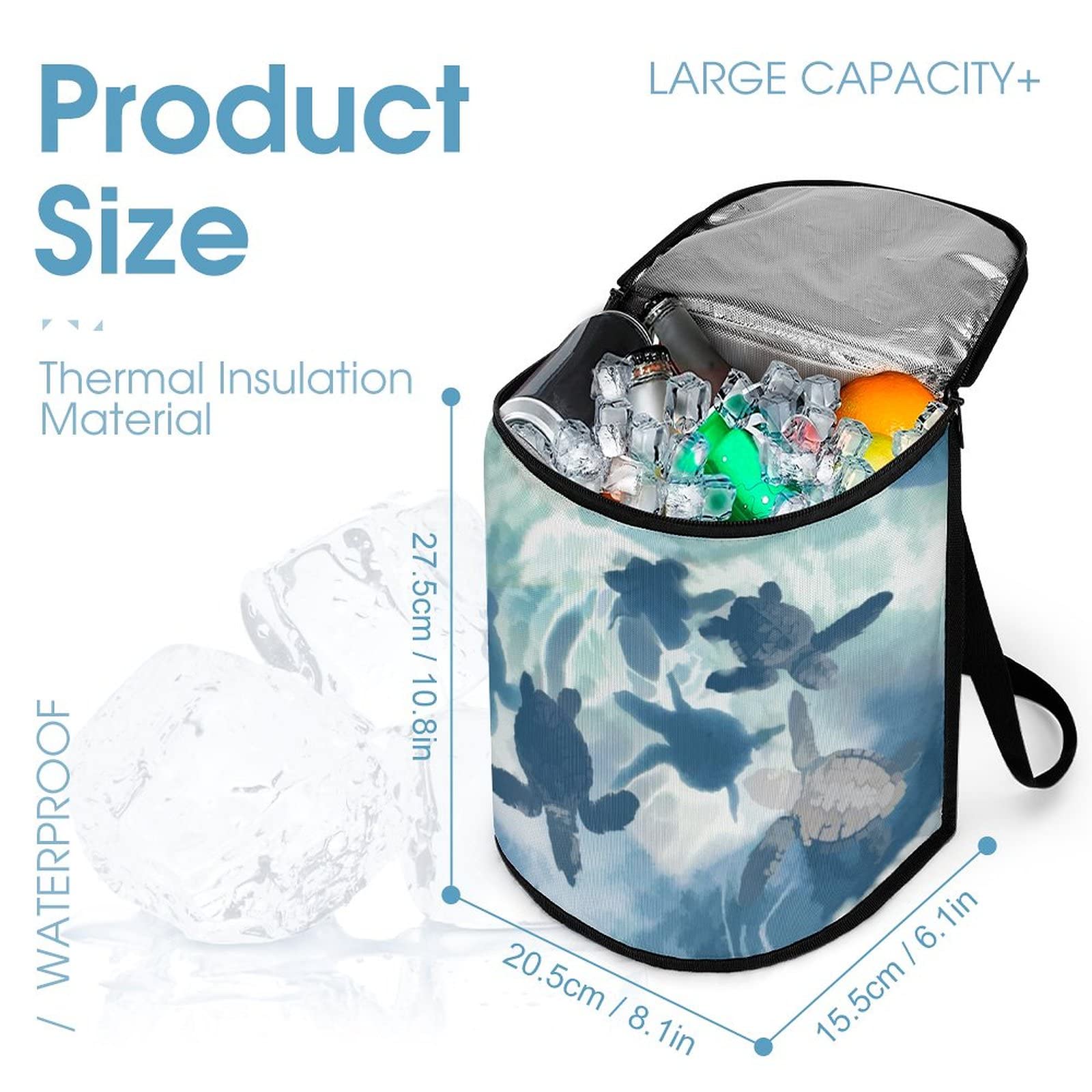 DISNIMO Sea Turtle Car Trash Can - Leak-Proof Back Seat Garbage Bin For Cars, SUVs, Trucks - View #5