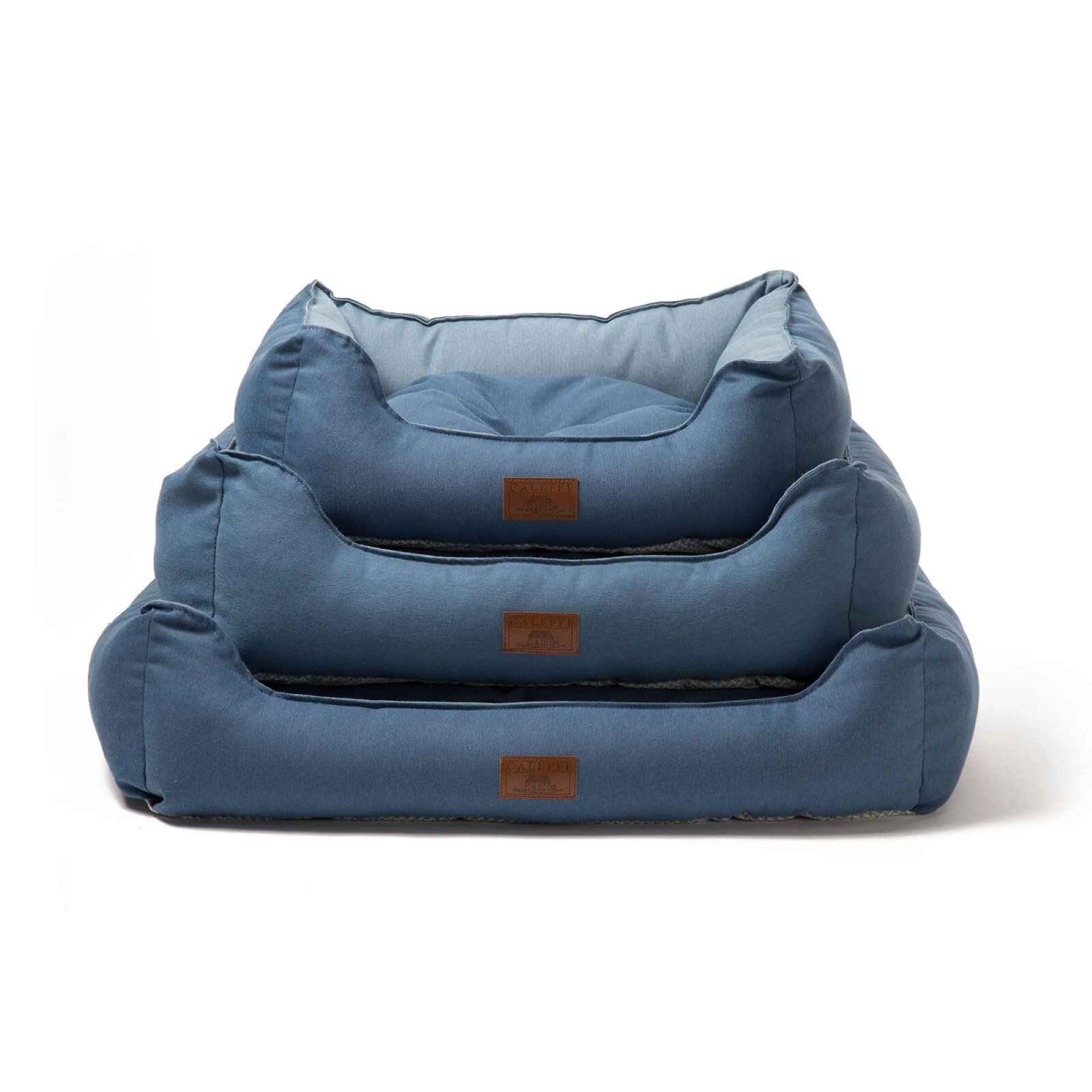 Caleffi - Cuccia Cane Interno e Esterno in Cotone ottimo anche come Cuccia Gatto e Pet con Cuscino Cane e Gatto Interno Double-Face con Grip Antiscivolo, Cuccia per Cani e Gatti Morbida Imbottita