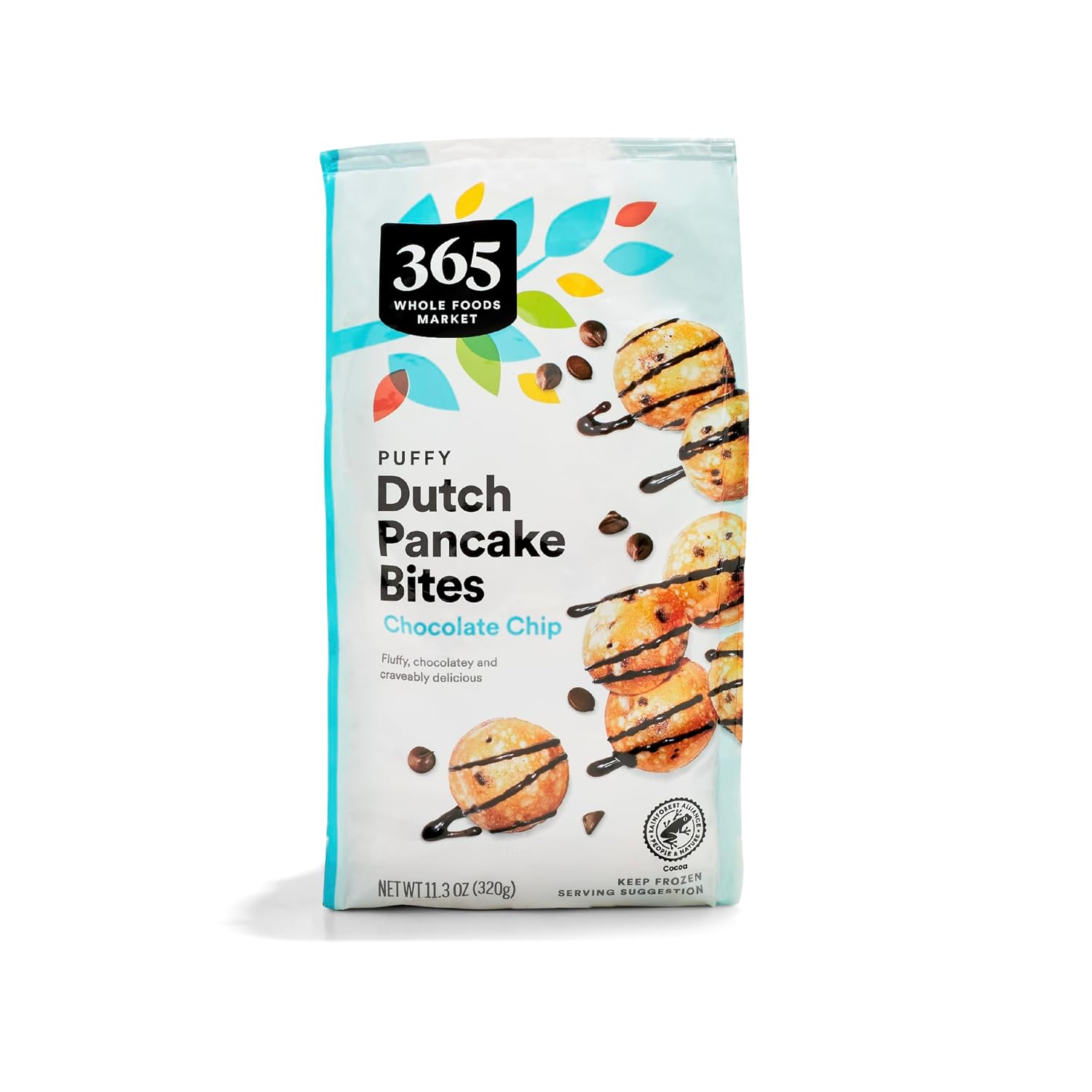 365 by Whole Foods Market Chocolate Chip Puff Dutch Pancake Bites, 11.3 oz - Clean Ingredient Frozen Breakfast Treats