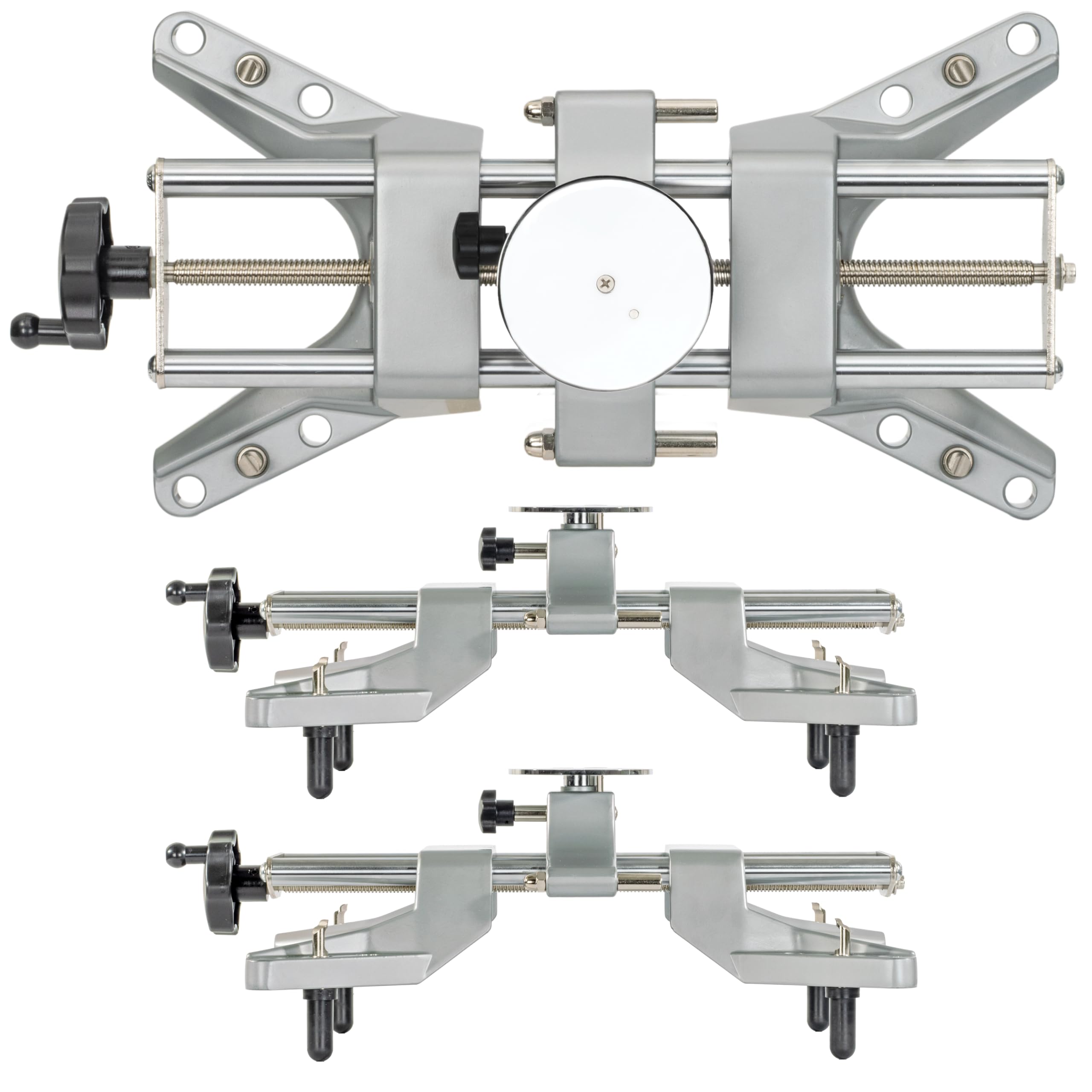 AutoSolo Abrazadera de Rueda para Alineación DIY - Adaptador Magnético Universal para Calibres de Camber - Compatible con Rines 11-25" (2 Unidades)