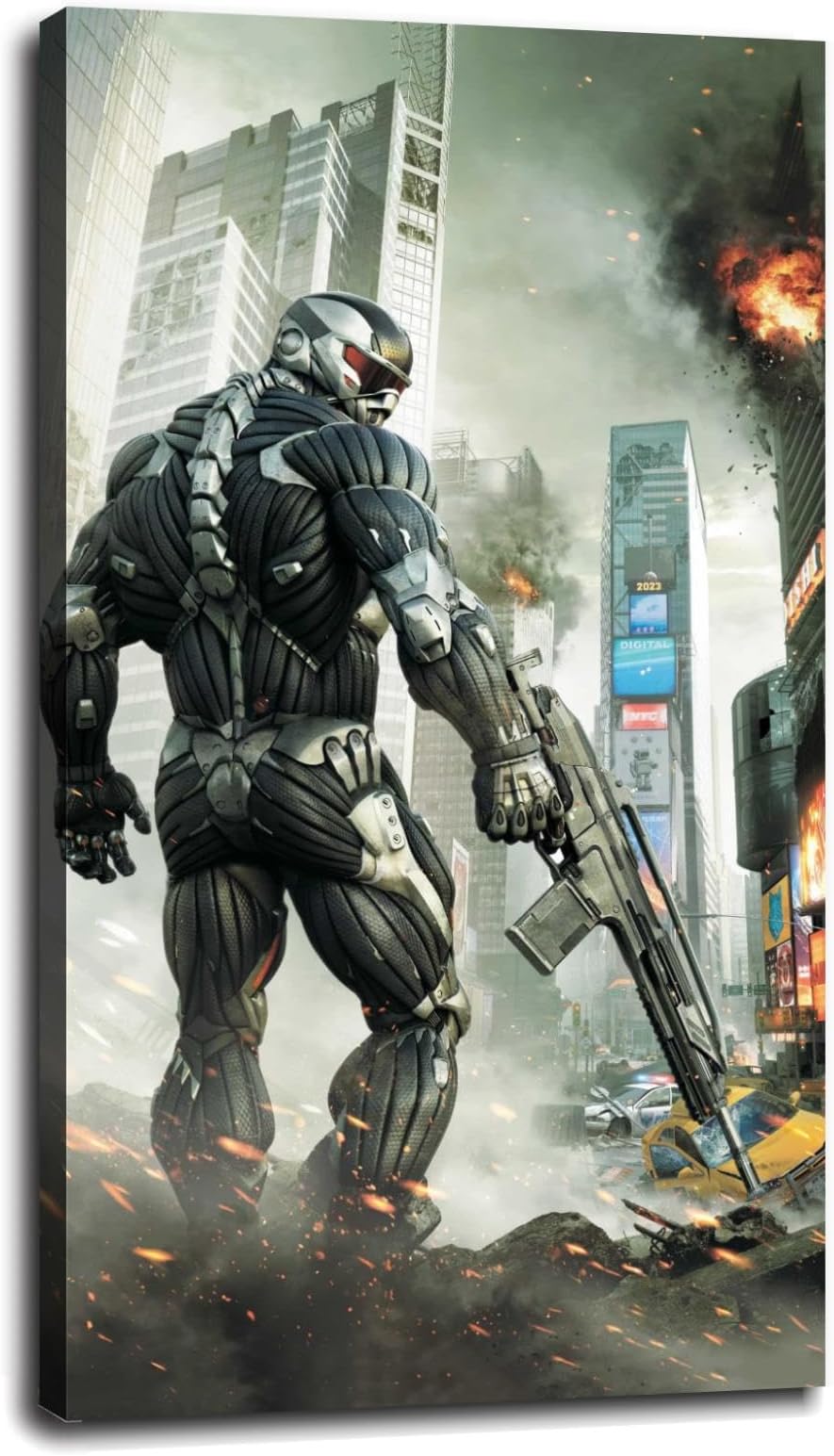 COVERTOP Classic Movies Canvas Prints Crysis Poster Robot Poster Poster Wall Art For Home Office Decorations With Framed 42"x24"