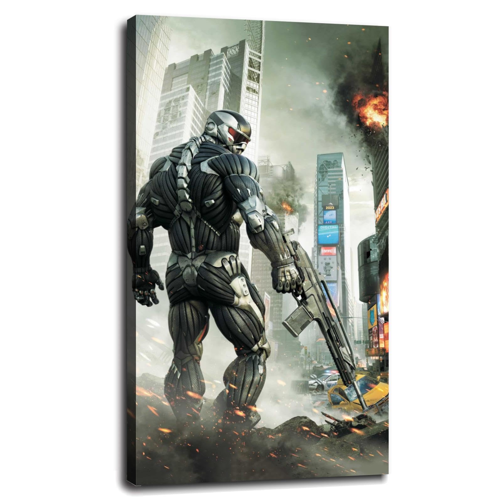 COVERTOP Classic Movies Canvas Prints Crysis Poster Robot Poster Poster Wall Art For Home Office Decorations With Framed 42"x24"