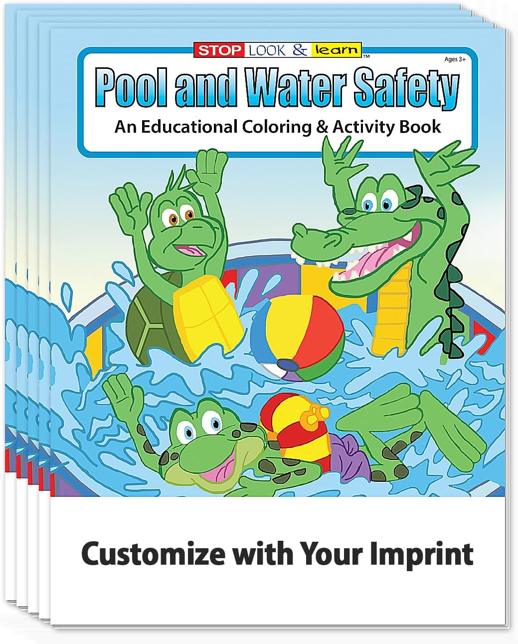 ZOCO – Pool and Water Safety Coloring Books (25 Bulk Pack, with Crayons) – Prevent Drowning and Water Safety Awareness Handout for Kids
