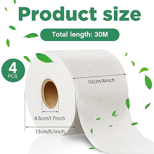 Miniatura 2 de Cinta de techo impermeabilizante de fibra de vidrio de 4 pulgadas x 98 pies, lámina de tela de membrana antifractura, tela de malla de refuerzo,