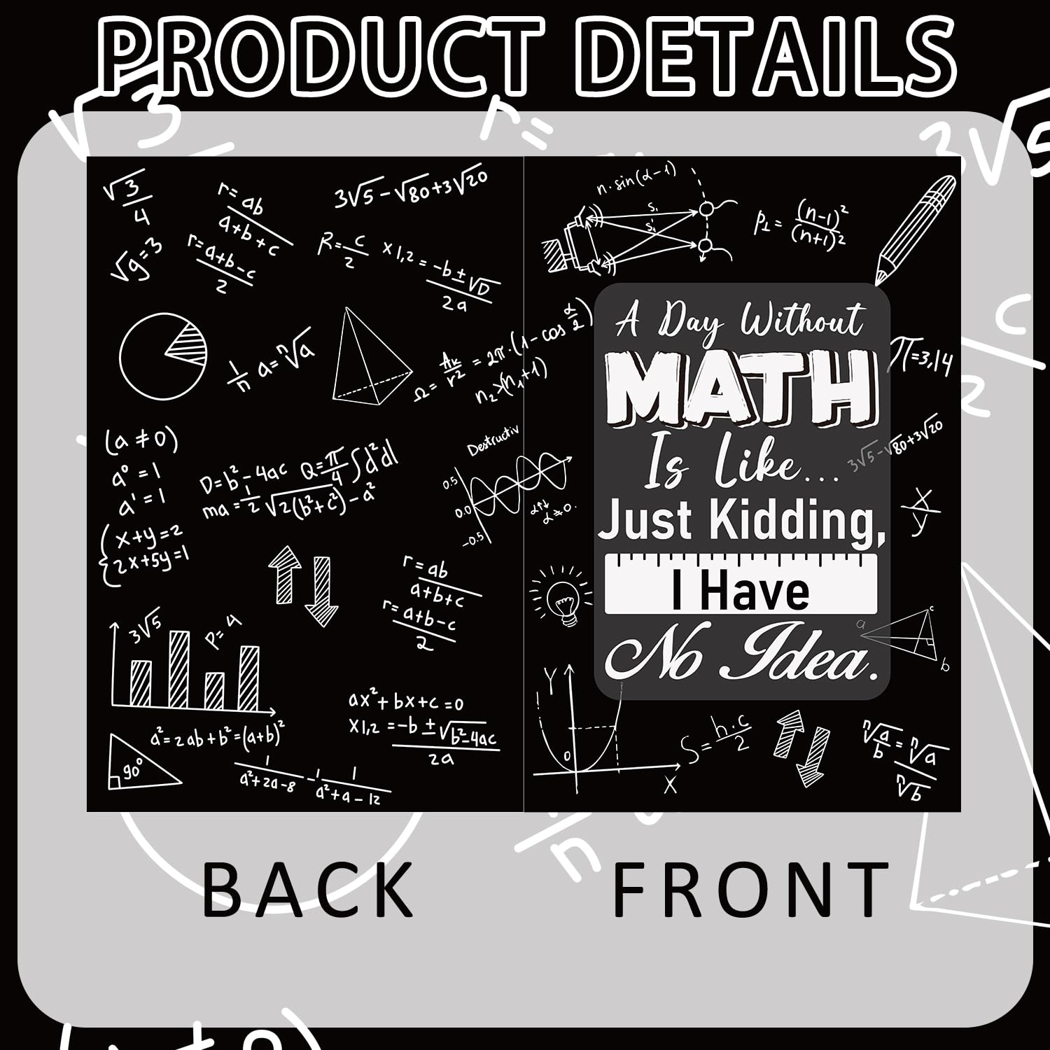 Math Teacher Card Gift - Funny Greeting Card Keychain Appreciation Gifts for Math Teachers Professors Tutors on Teacher Appreciation Week End of Year Birthday, Christmas