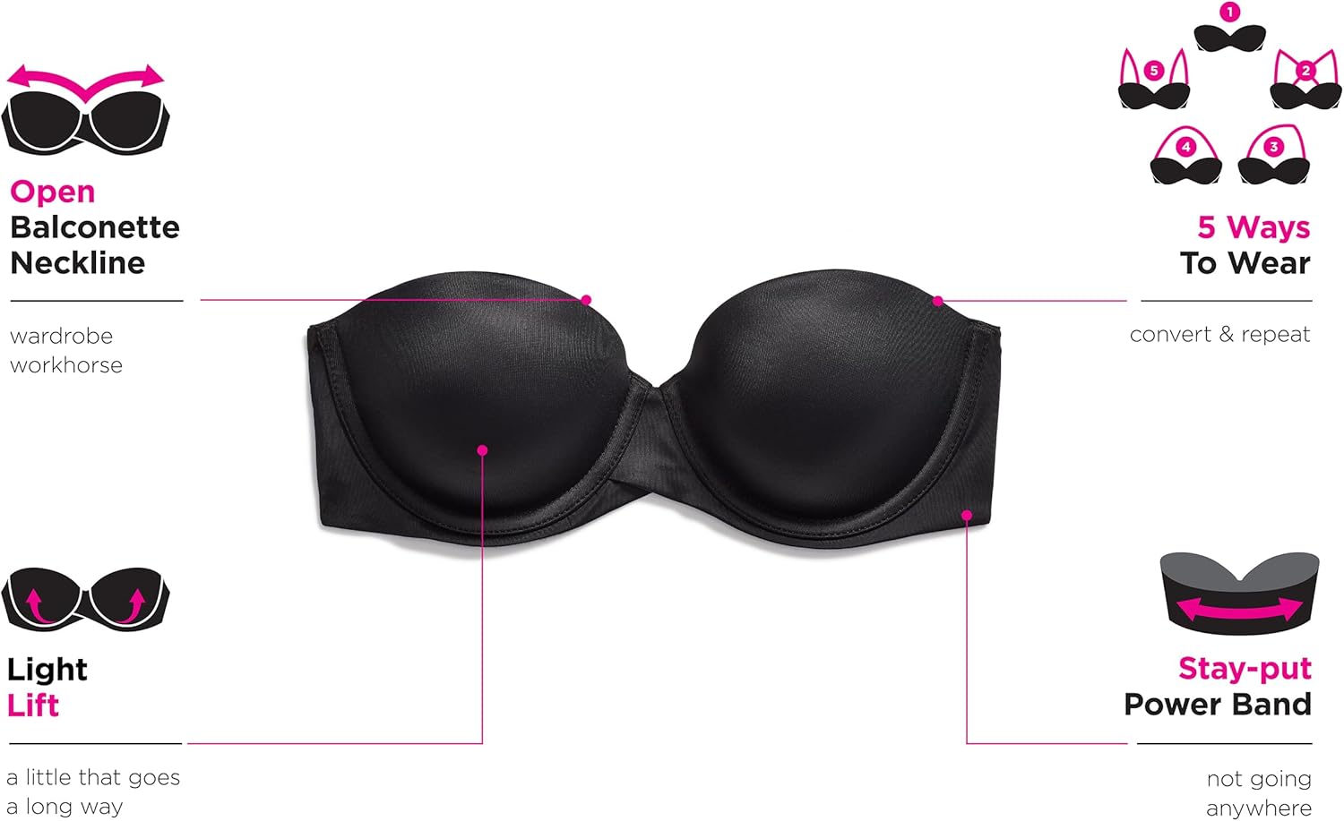Women's Stay Put Strapless with Lift Bra Bra - Image 6