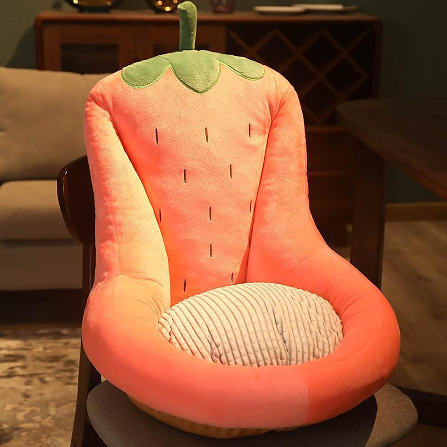 Rtsfkfs Strawberry Chair Cushions Kawaii Plush Seat Pad Cartoon Floor Pillow For Dining/Kitchen/Living Room/Study Desk Decor(Strawberry)