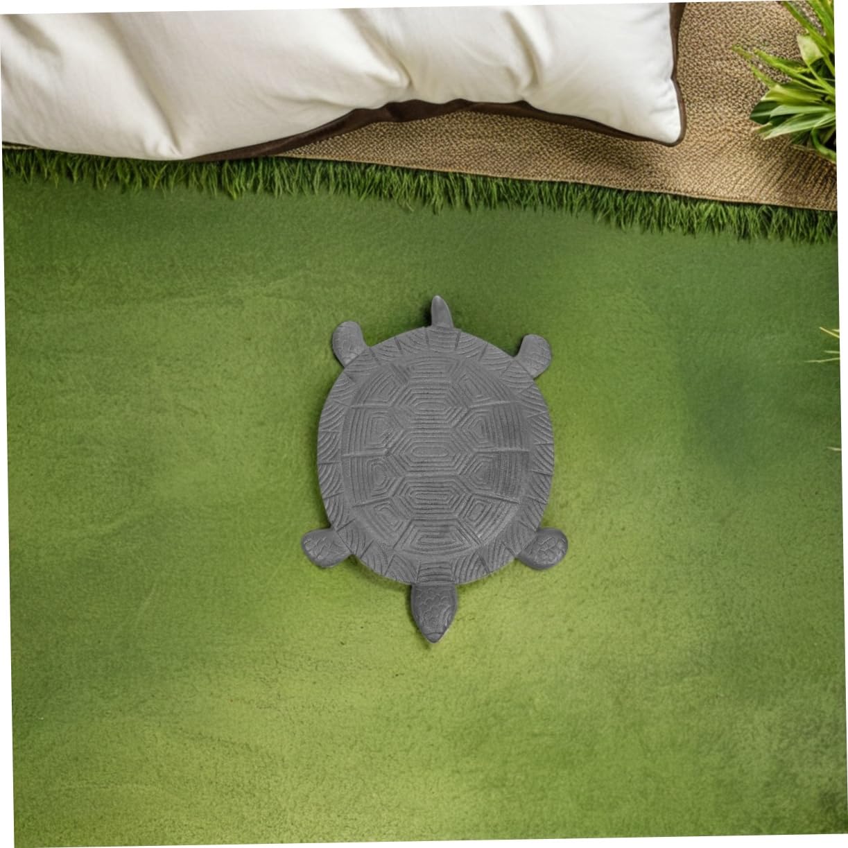 Kisangel Cast Iron Turtle Stepping Stone for Walkway Garden Decorative Outdoor Paver Stepping Mat for Yard Patio and Pathway Decoration