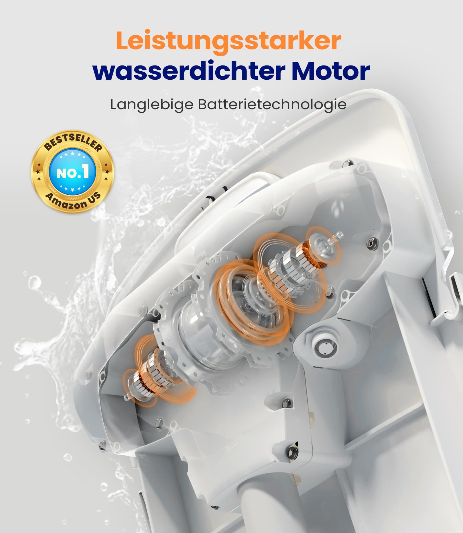 VOCIC AX07 Badewannenlift, Badewannenlifter für Senioren elektrisch, Badewannensitz mit wasserdichtem Motor, Aufladbare Handsteuerung und Saugfüße, Badewannen Einstiegshilfe, belastbar bis 136 kg