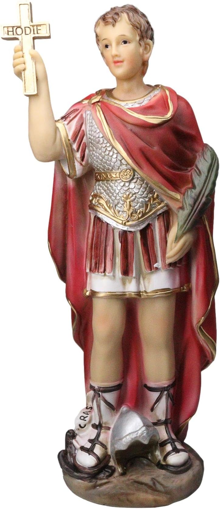 Ebros Gift Catholic Devotion Saint Expedite Roman Centurion Christian Martyr Decorative Figurine 12" Tall Expeditus Patron of Urgent Causes Decor Accent