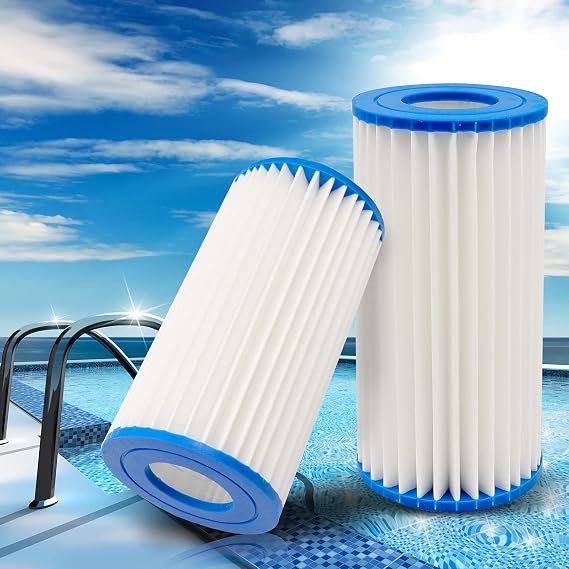 Swimming Pool Pump Filter Cartridge,Pool Easy Set Type A/C 4.2x8 Filter Pump Replacement Cartridge (2 Pack)