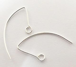 30 Pcs 30X15mm Earring Wire Components Finding Sterling Silver Plated