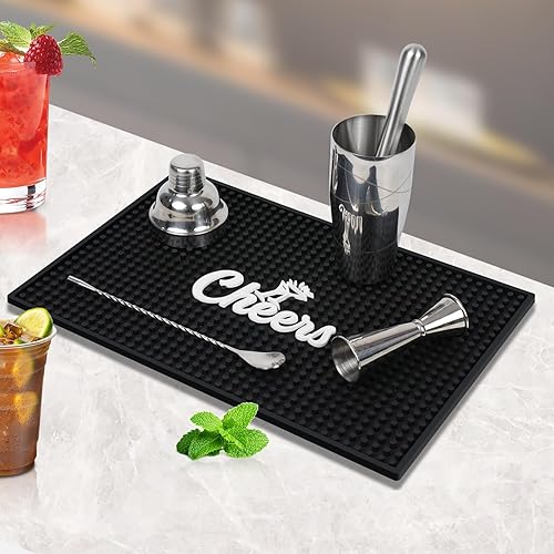 Miniatura 5 de Lexenic Tapete de goma retro de secado rápido para bar en casa, tapete de goma retro de secado rápido para encimeras de bar de cocina, tapete