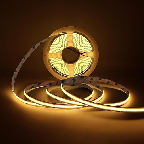 Miniatura 12 de Tira de luz LED COB impermeable IP68, 16.4 pies, 12 V, 3000 K, 480 LEDs/m, CRI>90, cinta flexible para decoración de baño al aire libre y piscina