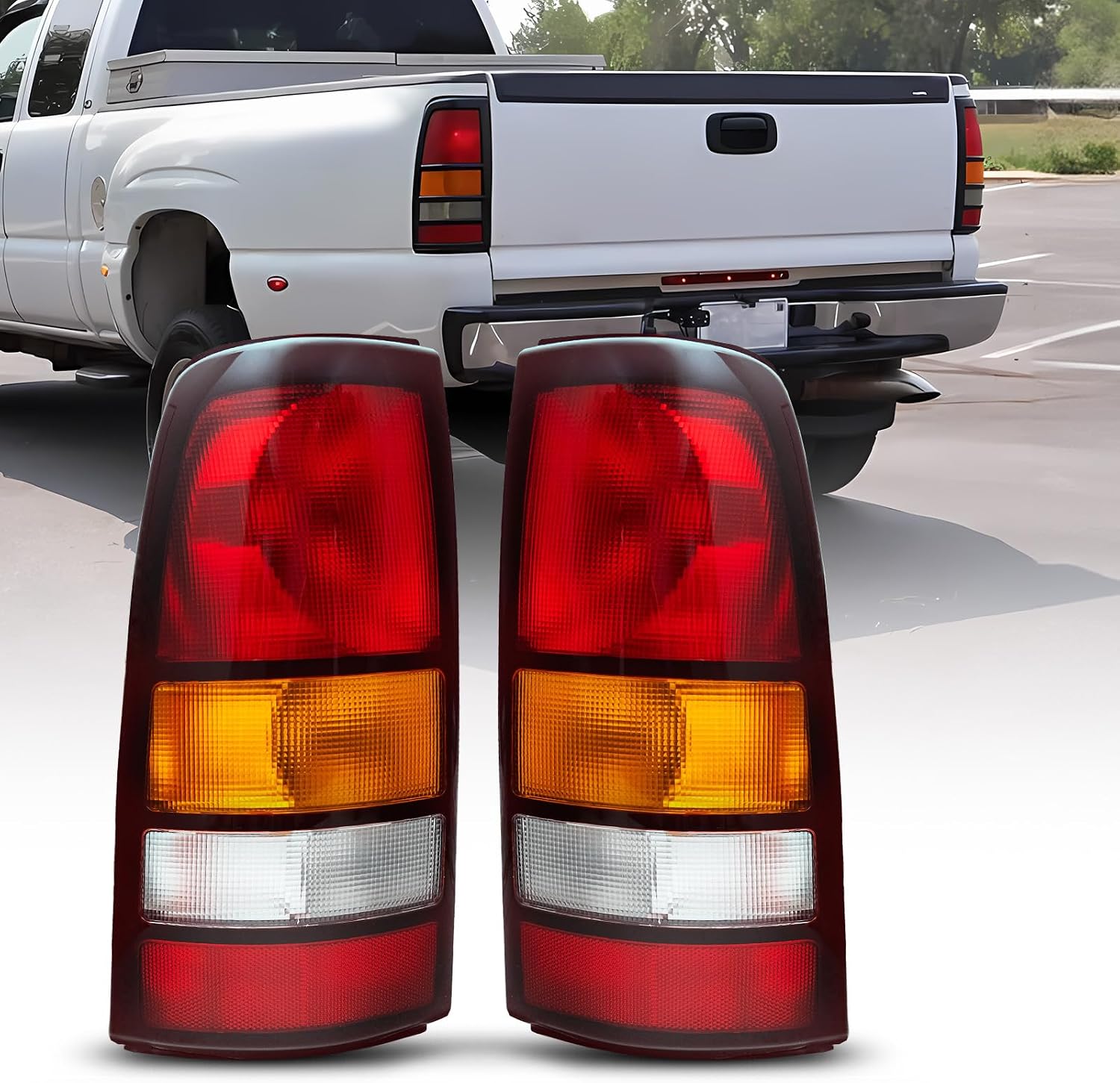 AUTOONE - For 1999-2006 GMC Sierra Tail Light Assembly Factory Taillights, Compatible with GMC Sierra 1500 2500HD 3500HD, Driver & Passenger Side