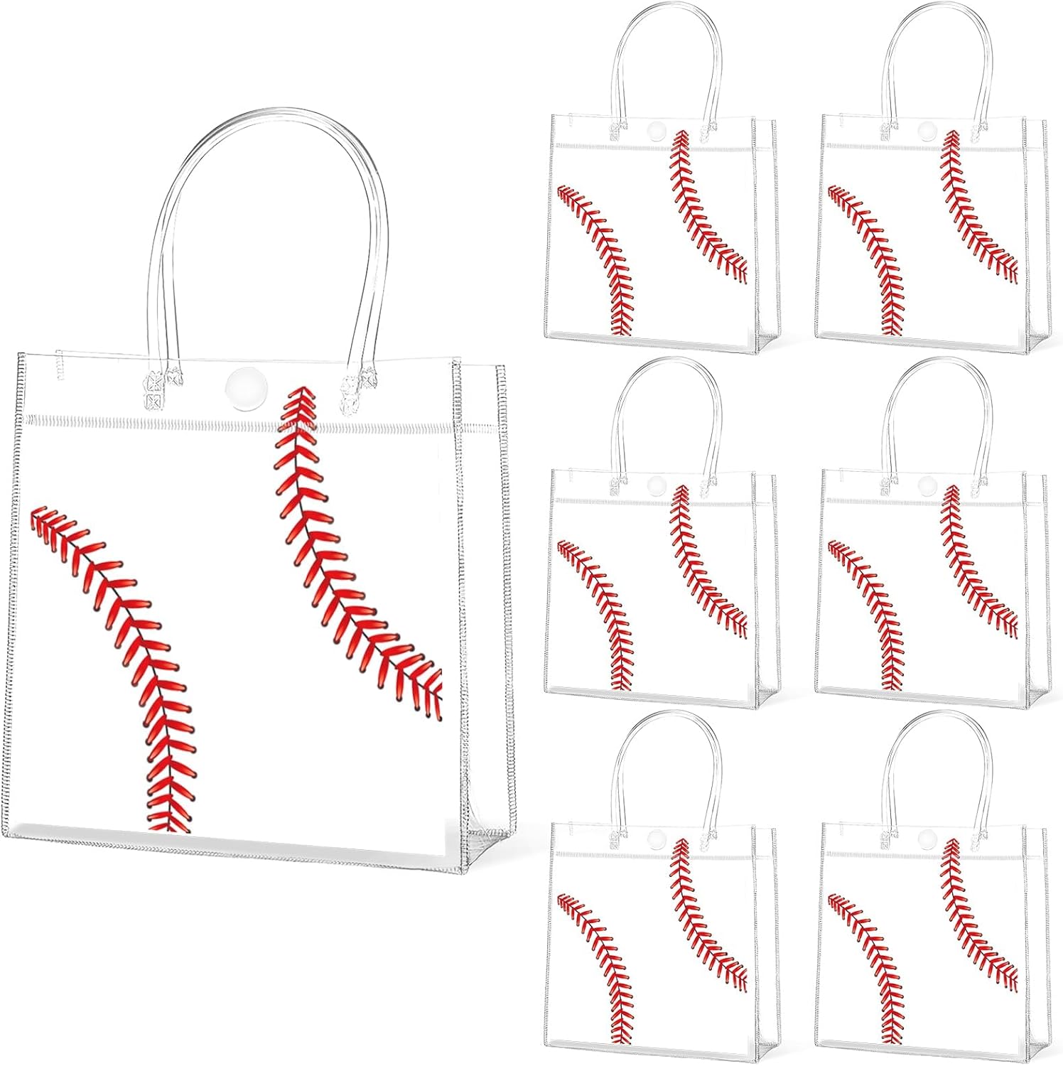 Amazon.com: Lonfliness 24Pcs Baseball Clear PVC Gift Party Bags with ...