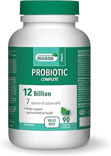 Laboratoire Suisse Probiotic 12 Billion – Healthy Gut Flora – 90 Vegetal Capsules