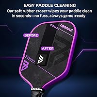 Vista 7 de Beesoul Pala de Pickleball, Palas de Bola de Pepinillo de Fibra de Carbono T700 Termoformadas para Máximo Giro, Potencia y Control, Núcleo de Panal