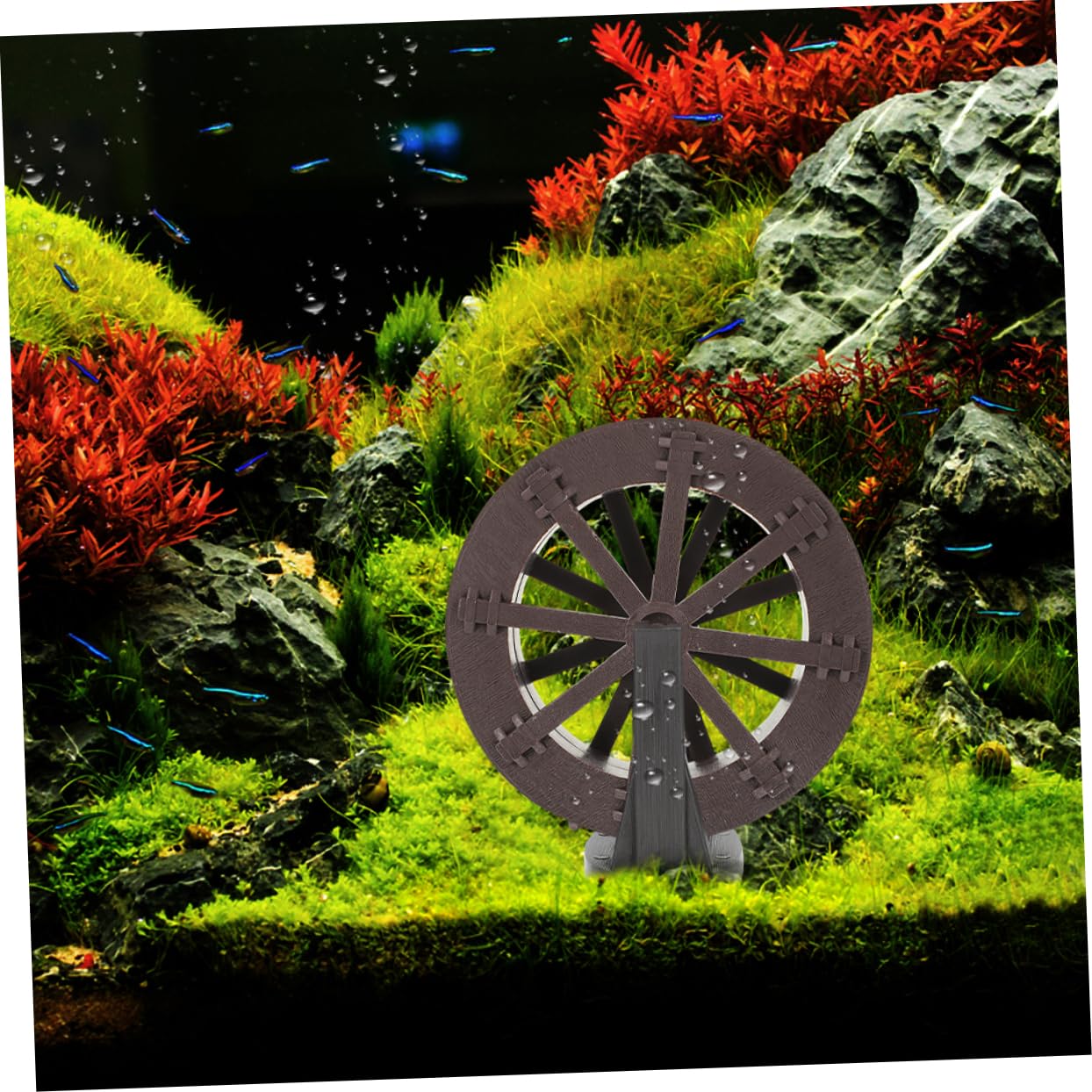 STOBAZA Artificial Rockery Water Wheels Replacement Water Wheels Vintage Style Decor