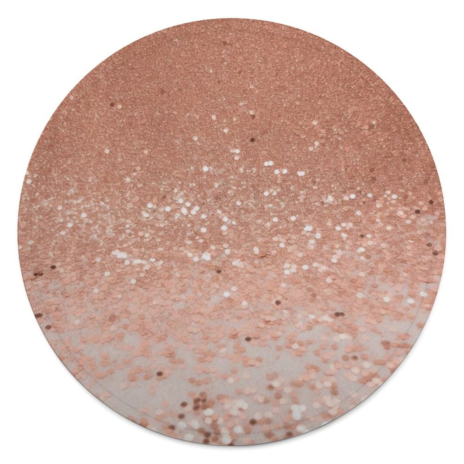 Couverture de plage ronde paillettes et roses, drap circulaire de 150 cm avec franges en coton