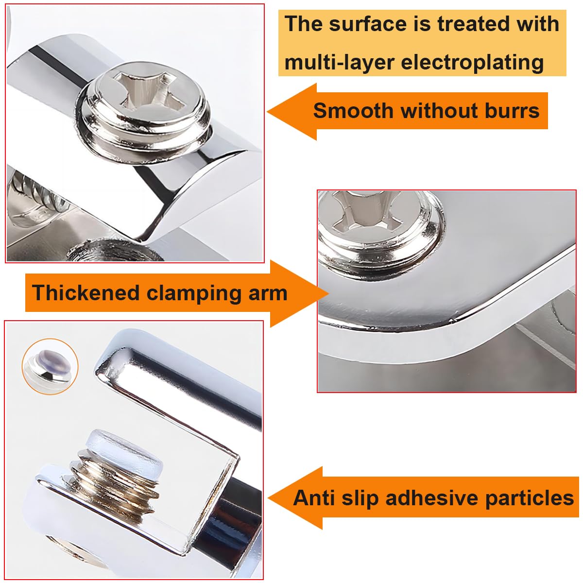 Glass Shelf Clips - Secure Your Glass Shelves -4
