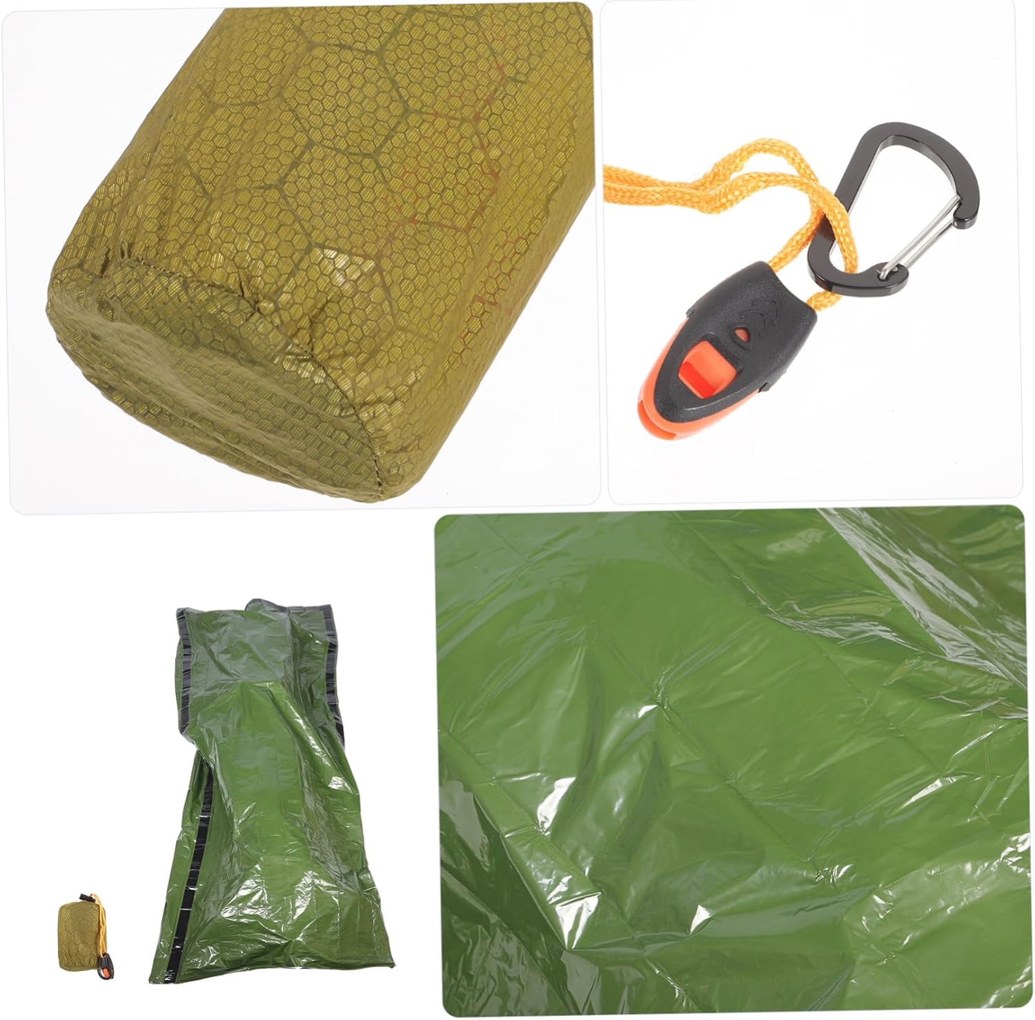 SUPVOX Survival Sleeping Bag First Aid Aluminum Film Sleeping Bag Warm Camping Accessory