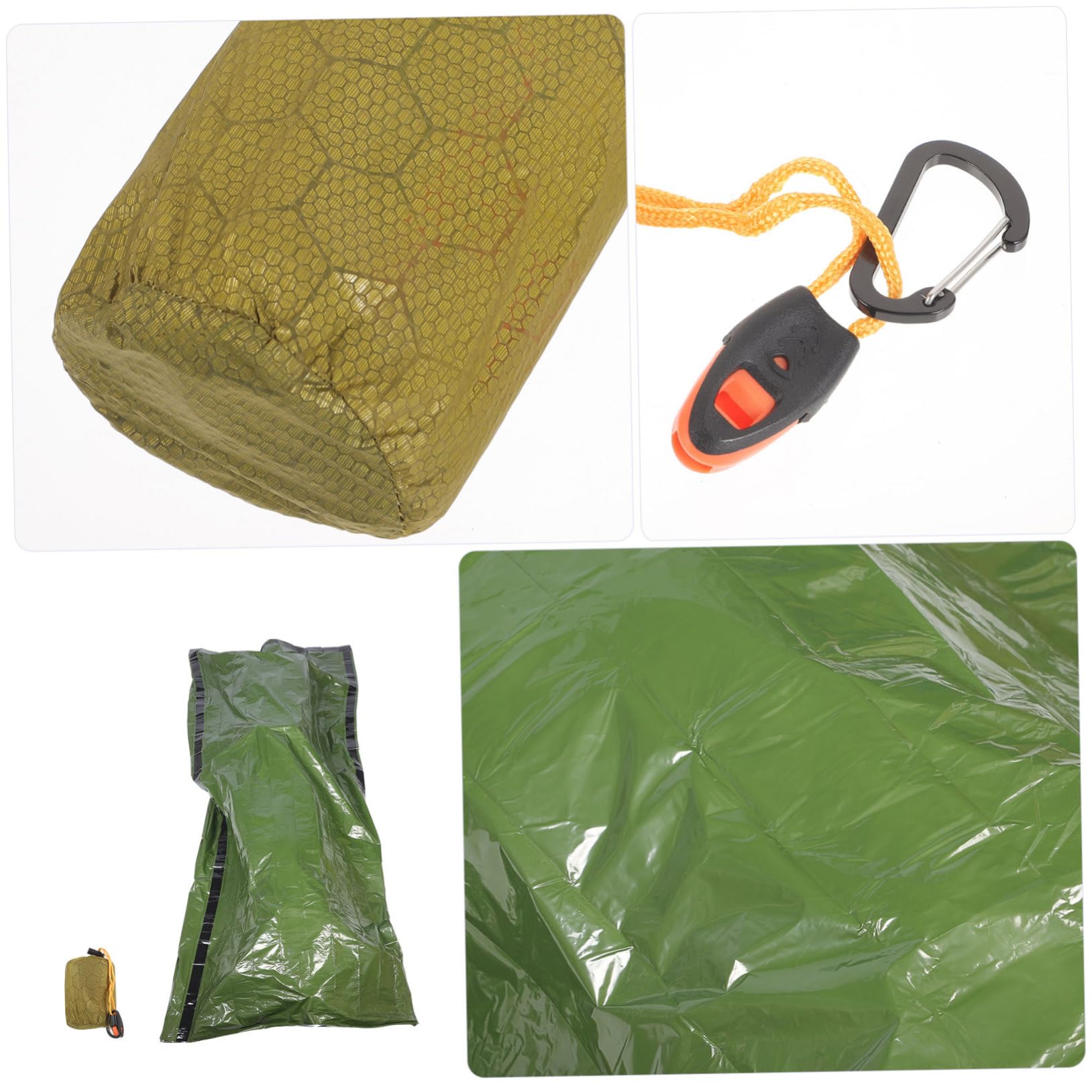 SUPVOX Sleeping Bag Survival Sleep Bag with Liner Weatherproof for Camping Hiking and Home/car Kits