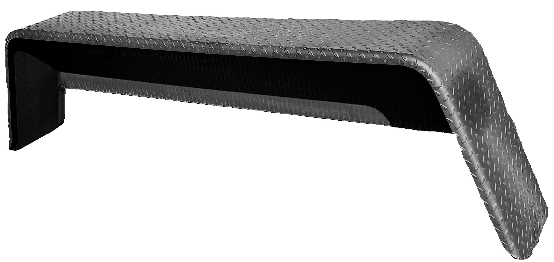 D2E Trailers Tandem Single Break Treadplate Steel Fender (1 Each), 10x72x19 w/ 14 Ga Treadplate Backplate ONLY