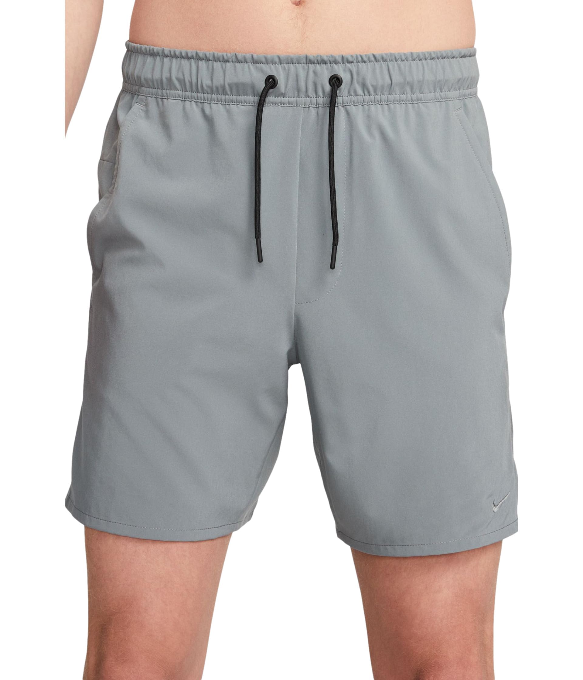 Nike Men's Dri-Fit Unlimited 7 Unlined Woven Fitness Shorts - Grey/Black - 2XL