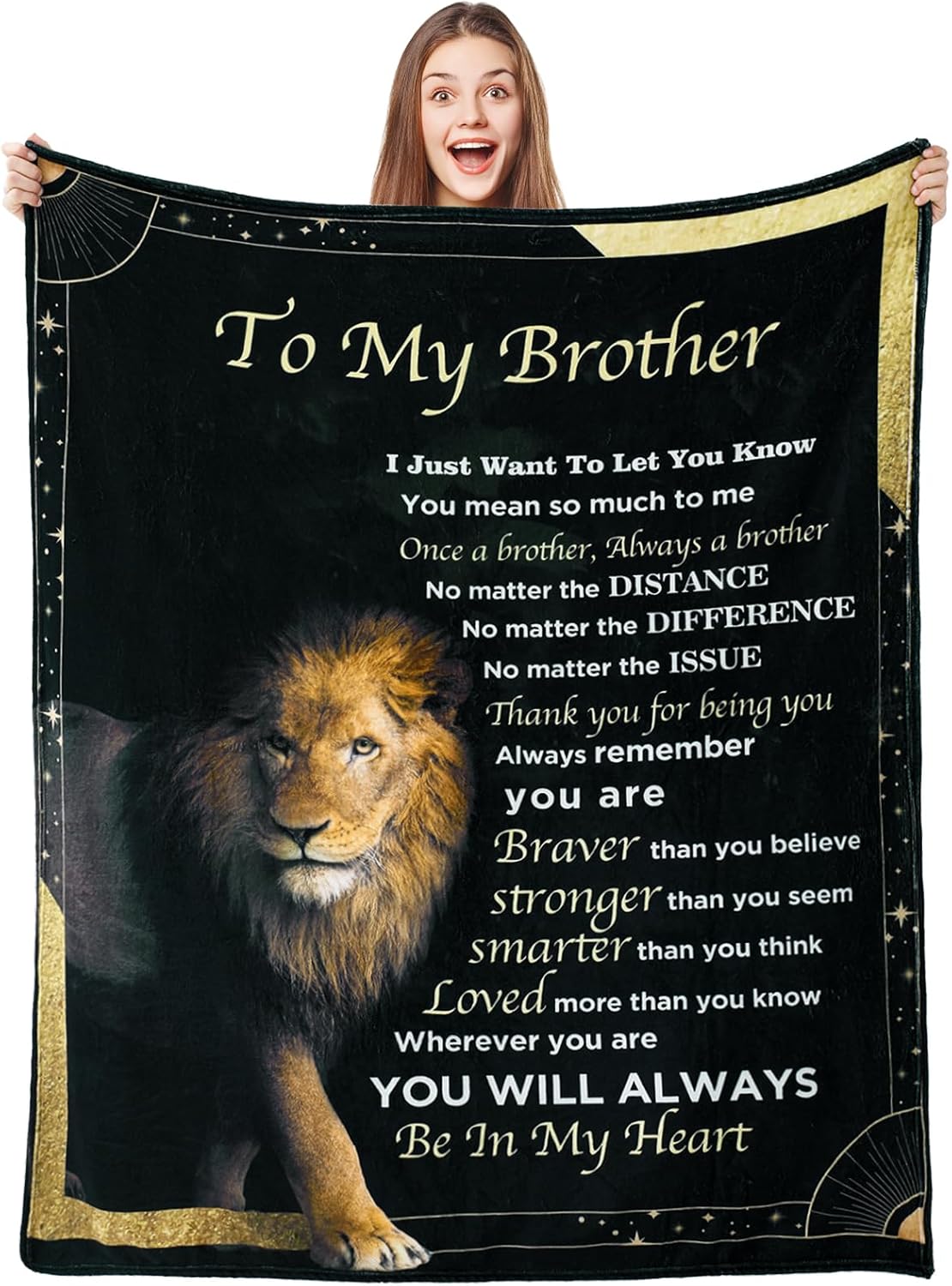Best Brother Gifts from Sister for Birthday, Big Brother Birthday Gifts for Brother Adult from Sister,Birthday Gifts for Brothers from Sisters, 60"x50" Blanket