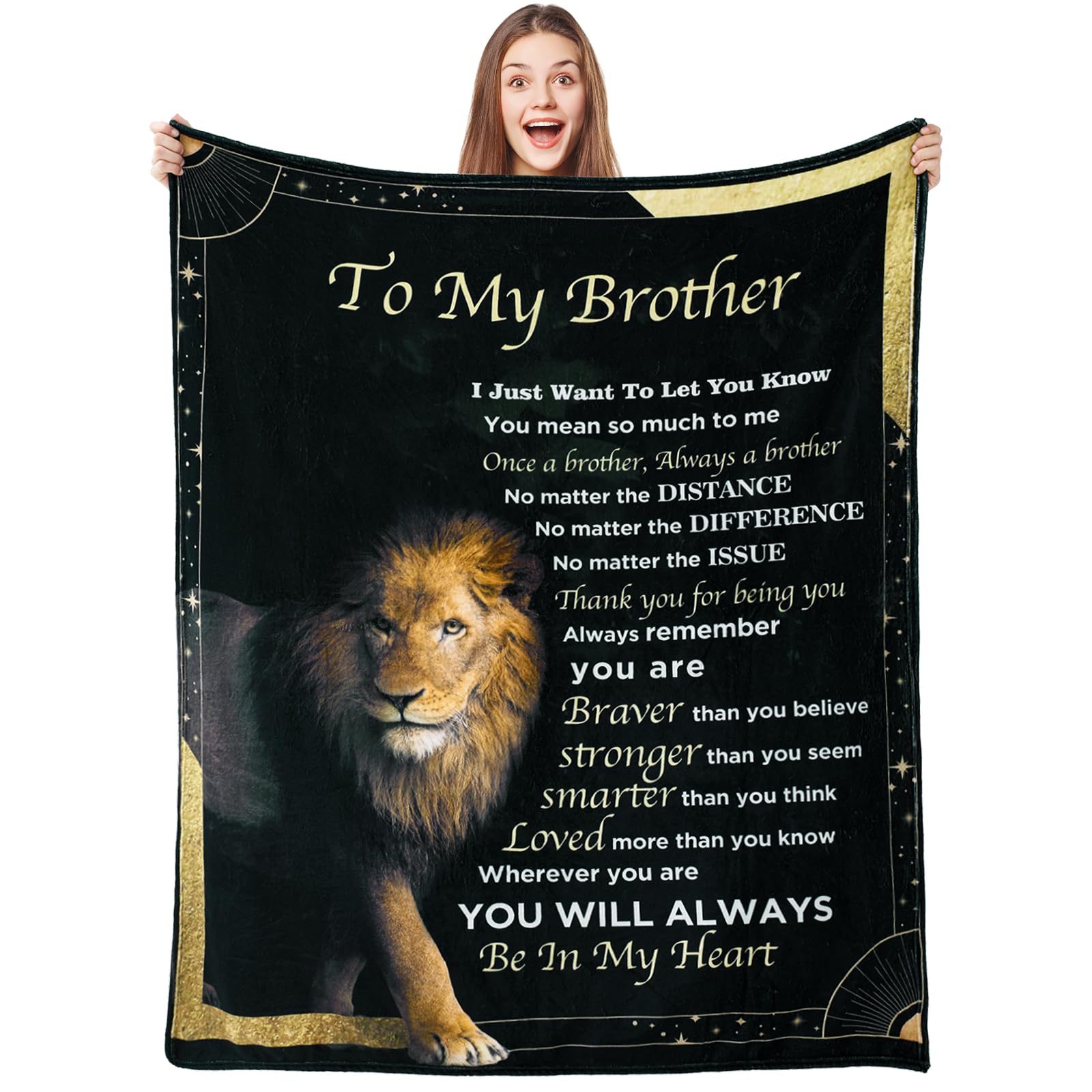Best Brother Gifts from Sister for Birthday, Big Brother Birthday Gifts for Brother Adult from Sister,Birthday Gifts for Brothers from Sisters, 60"x50" Blanket