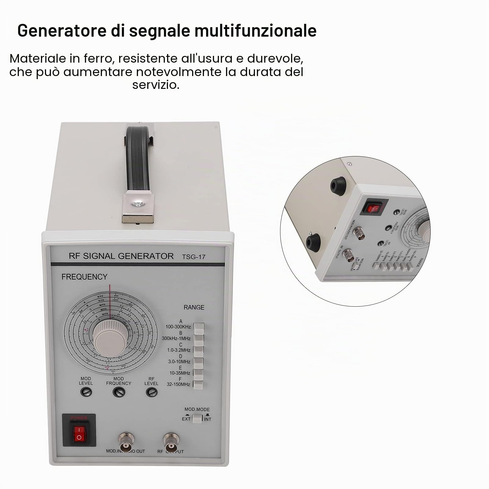 TSG-17 Generatore di Segnale 100KHz-150MHz Generatore di Funzioni Ad Alta Frequenza con Piccola Deviazione di Precisione EU 10A-18A 250V