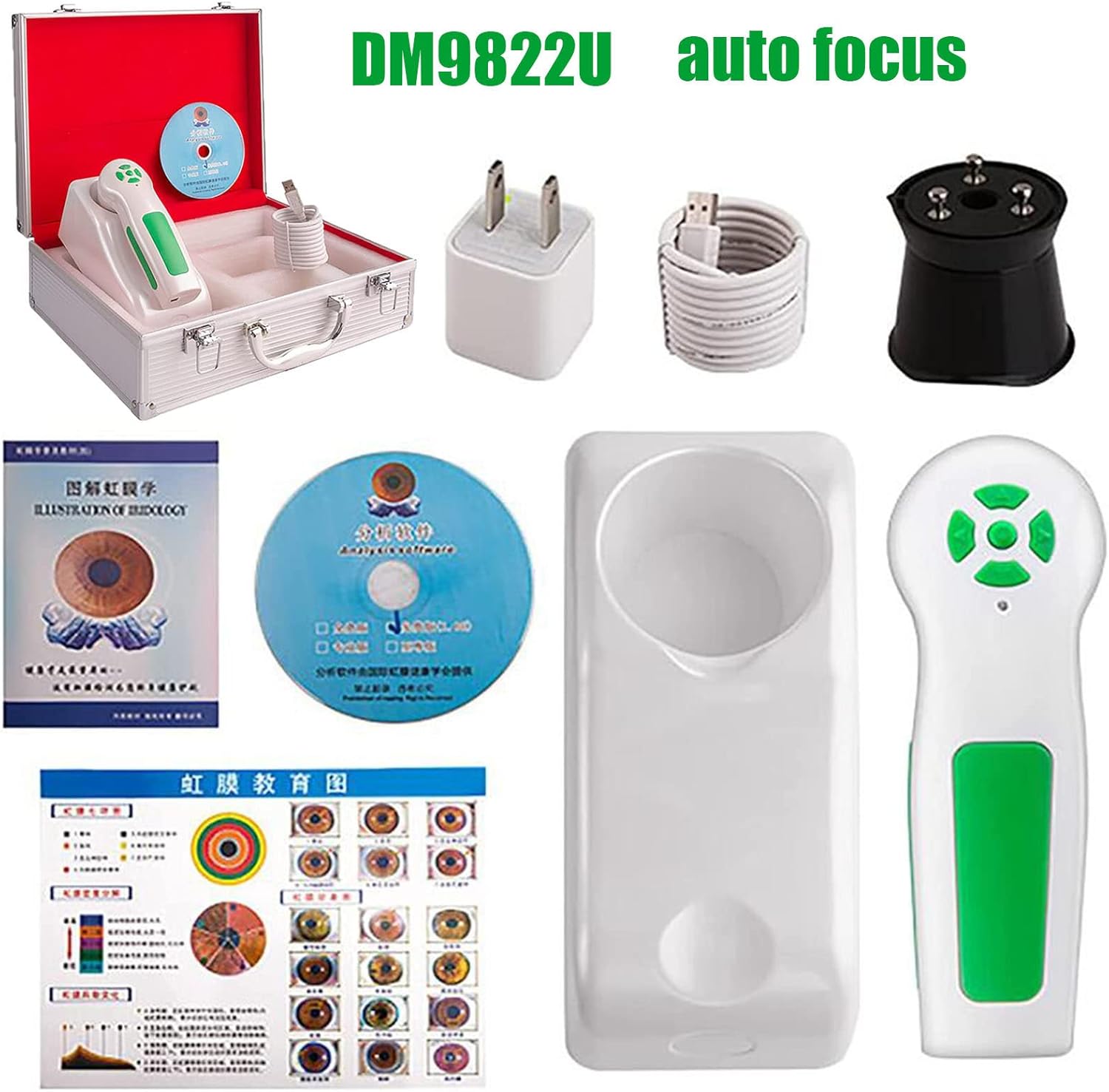 Iris Analyzer Iris Detector Hd 12 Million Usb2.0 Interface Dm9822U Autofocus Portable Iris Detector,Computer Analyzer Iridology,Led Left/Right Light Switch