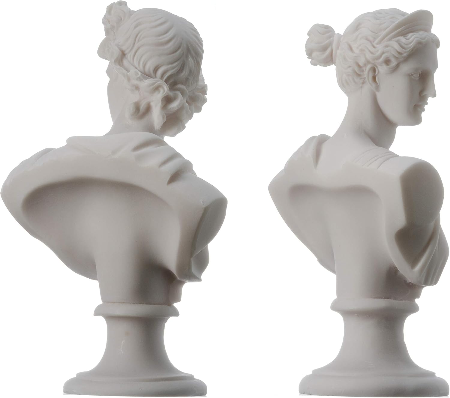 Artemis Diana and Apollo Bust Greek Statues Handmade Figurine Gods Alabaster Articrafts