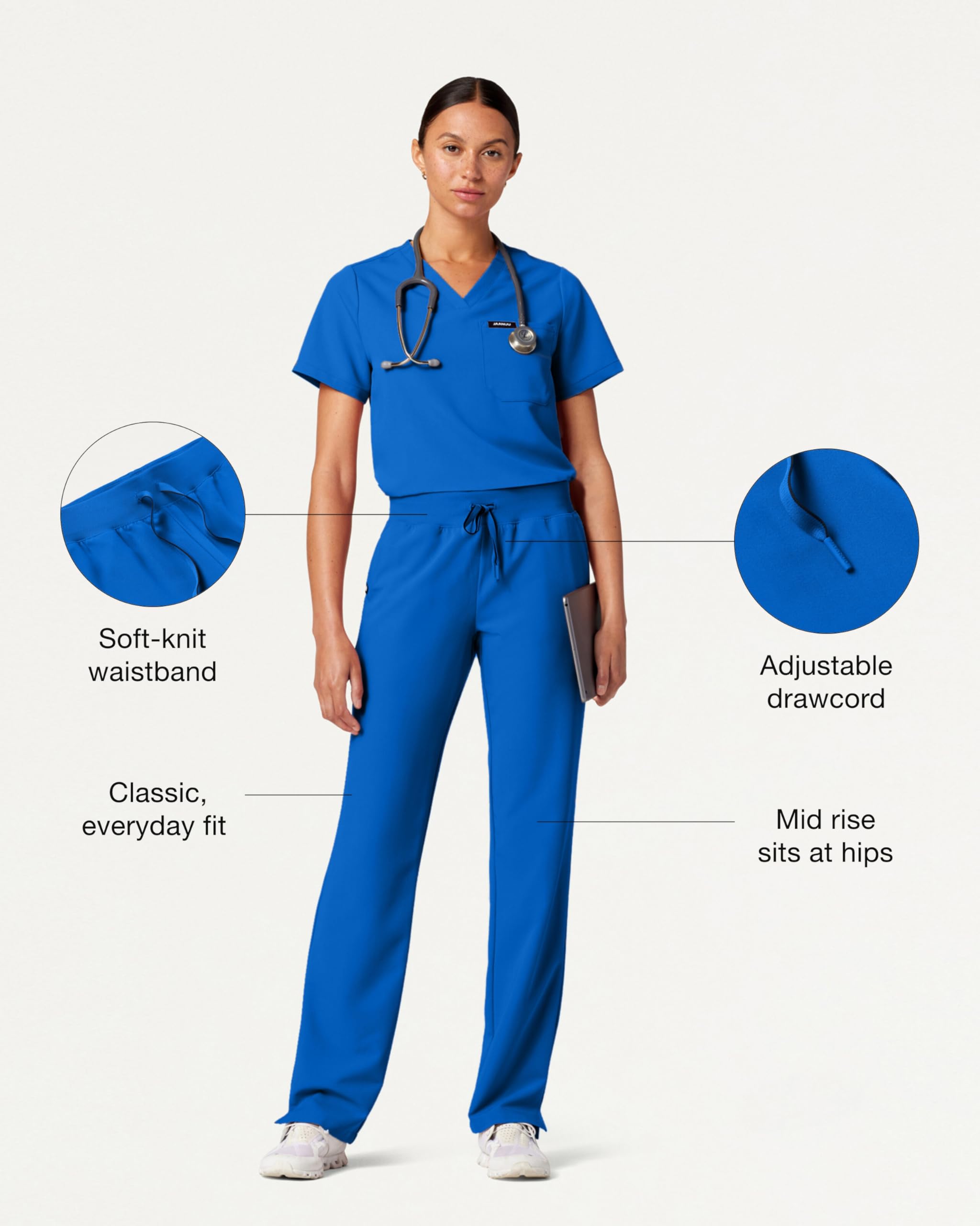 Jaanuu Xenos Damen 5-Pocket Classic Mid-Rise Scrub Hose