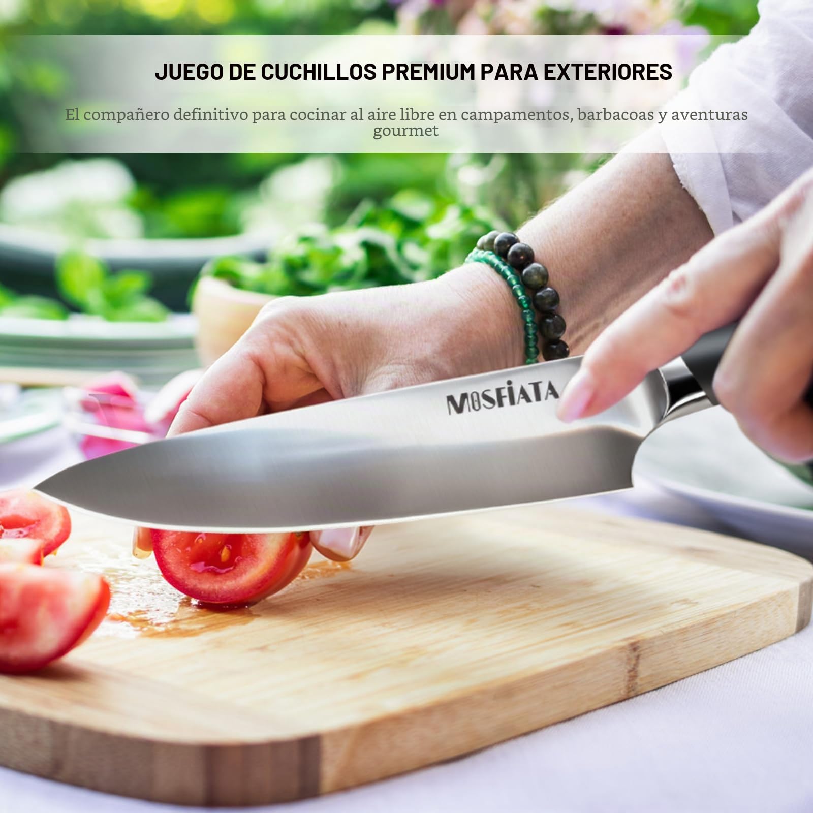MOSFiATA Juego de Cuchillos de Cocina Profesional con Tijeras de Cocina y Estuche, Set Cuchillos Chef 19 Piezas
