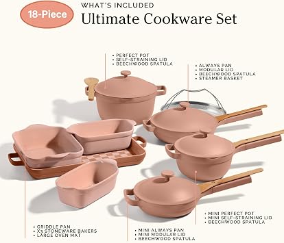 Our Place Ultimate Cookware Set - Complete 18-Piece Set Including the Always Pan, Perfect Pot, and Bakeware Set | Multifunctional, Toxin-Free Nonstick | Replaces 44 Pieces | Spice