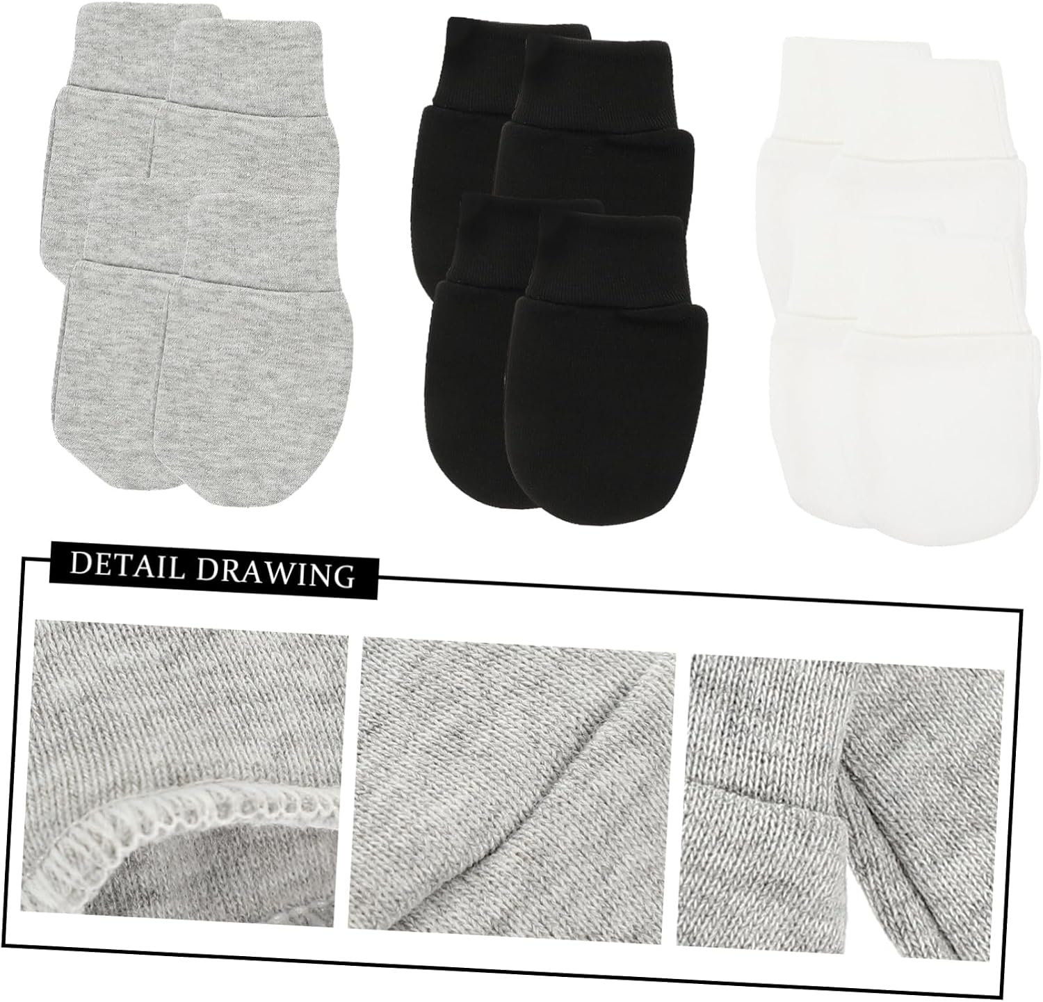 9 Pairs of No Scratch Baby Mittens Breathable Cotton Hand Protectors for Newborns Anti-Scratch Infant Gloves for Boys and Girls Portable and Warm