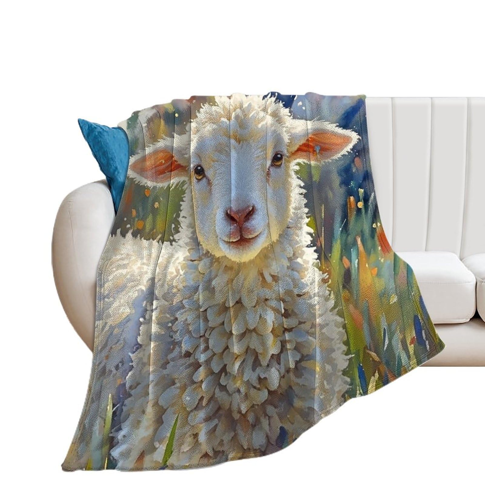 Couverture douce couleur mouton pour femme, plaid de lit chaud pour soirées cocooning et salon